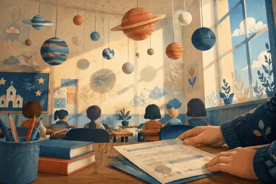 Handmade Solar System Classroom Ceiling Display