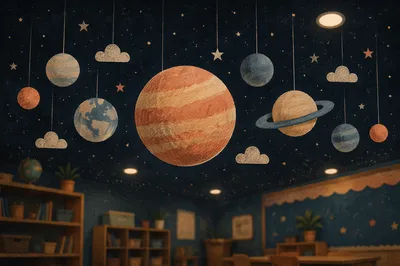 Hanging Solar System Classroom Display
