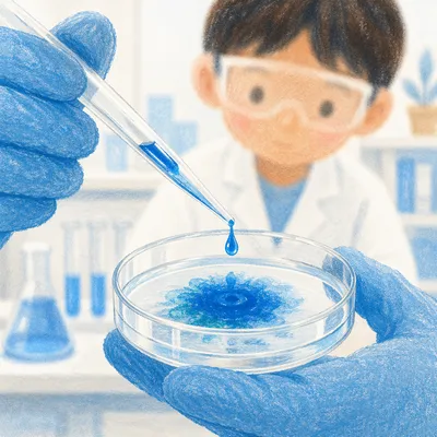 Child STEM Experiment in Bright Lab