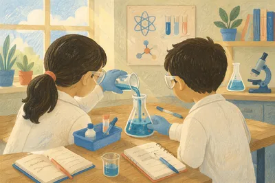 Kids STEM Lab Experiment in Classroom