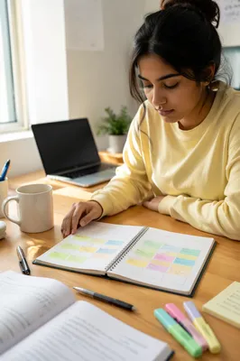 Student Planner with Colorful Study Schedule