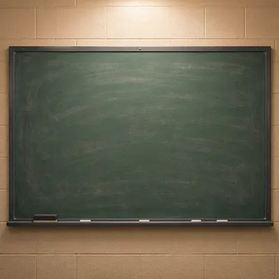 Quiet Classroom Chalkboard Ready for Teaching