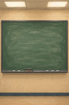 Quiet Classroom Chalkboard Ready for Teaching