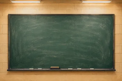 Quiet Classroom Chalkboard Ready for Teaching