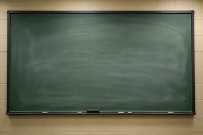 Empty Classroom Chalkboard Ready for Teaching
