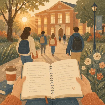 Golden Morning University Campus Study Walk