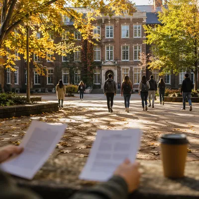 Autumn University Campus Study Morning