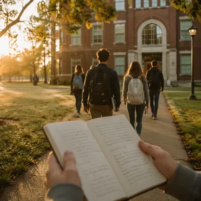 Golden Morning University Campus Study Walk