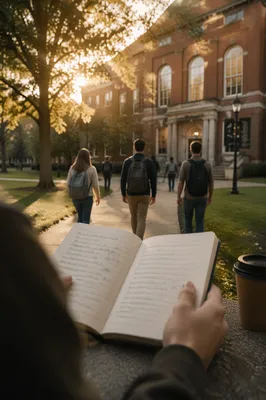 Golden Morning University Campus Study Walk