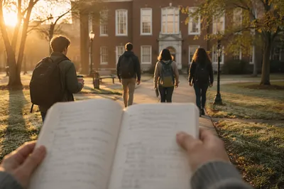 Golden Morning University Campus Study Walk