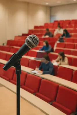 Lecture Microphone in University Hall