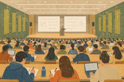 Modern University Lecture Hall Learning Scene