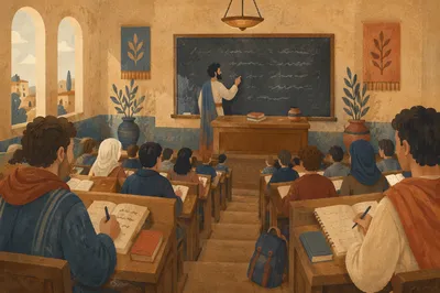 Professor Teaching in University Lecture Hall
