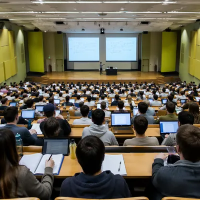 Modern University Lecture Hall Learning Scene