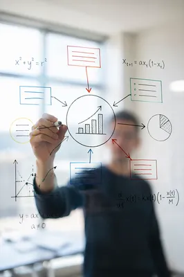 Colorful Whiteboard Diagrams in Modern Classroom