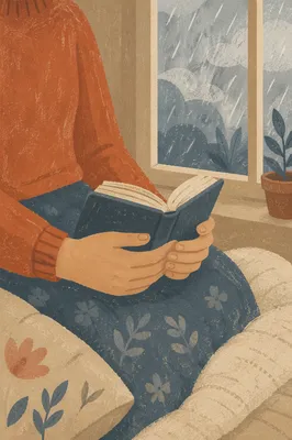 Anxious Hands Holding Bible by Window