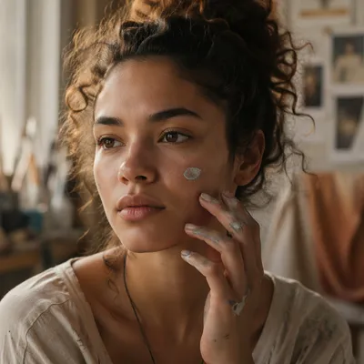 Close-Up Portrait of Thoughtful Young Artist