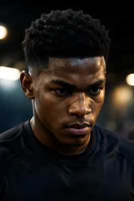 Focused Athlete Close Up Before Competition