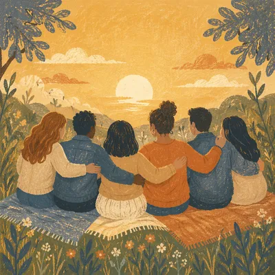 Belonging Community Circle at Golden Hour