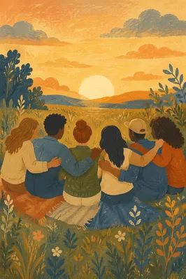 Community Circle of Belonging at Sunset