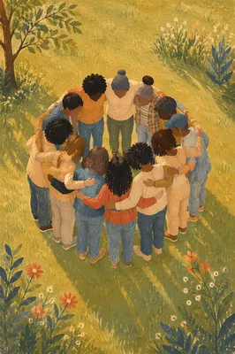 Circle of Belonging in Golden Light