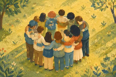 Belonging Circle in Golden Park Light
