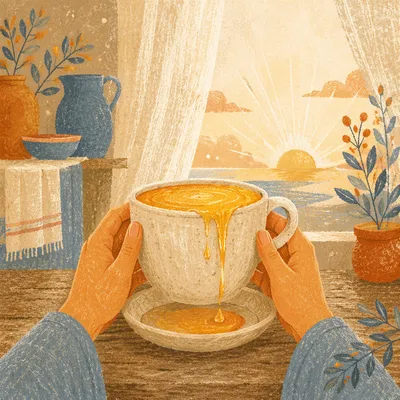 Overflowing Cup of Golden Morning Blessing