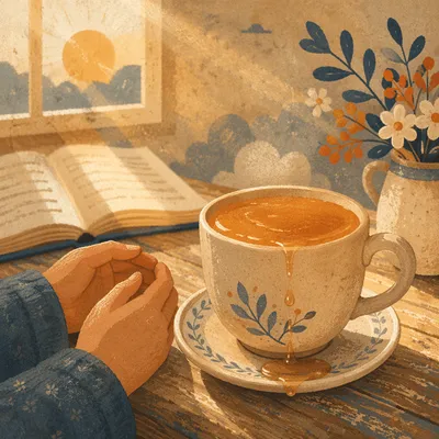 Overflowing Cup in Golden Morning Blessing