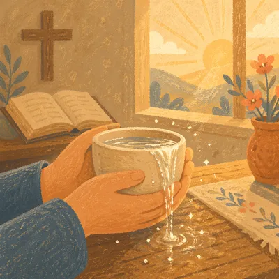Overflowing Cup in Golden Morning Blessing