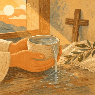 Overflowing Cup in Golden Morning Blessing