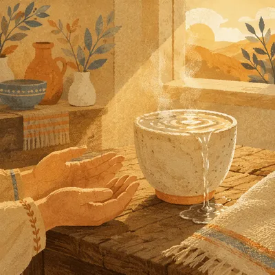 Overflowing Cup in Golden Morning Light
