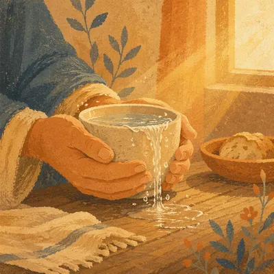 Overflowing Cup of Blessing in Golden Light