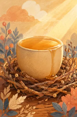 Overflowing Cup of Blessing in Golden Light