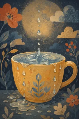 Overflowing Cup in Golden Blessing Light