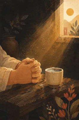 Overflowing Cup in Golden Morning Light