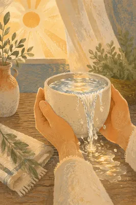 Overflowing Cup in Golden Morning Light