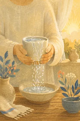 Overflowing Cup in Golden Morning Light