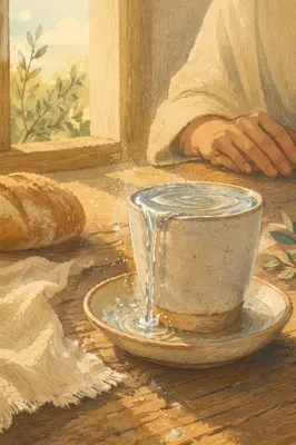 Overflowing Cup in Golden Morning Light