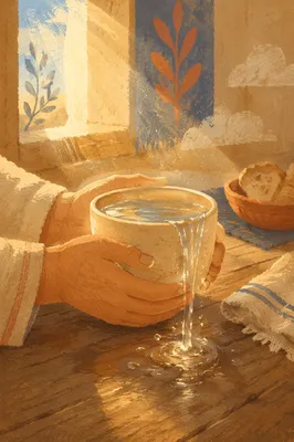 Overflowing Cup of Blessing in Golden Light