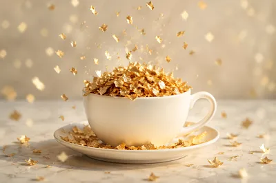 Overflowing Cup of Blessing in Golden Light
