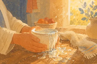 Overflowing Cup in Golden Morning Light