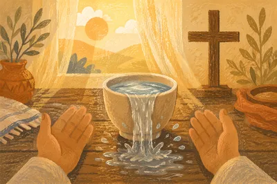 Overflowing Cup in Golden Morning Blessing
