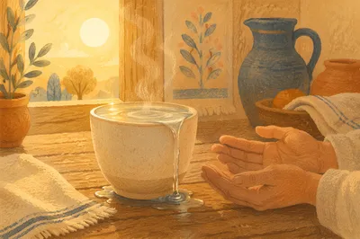 Overflowing Cup in Golden Morning Blessing