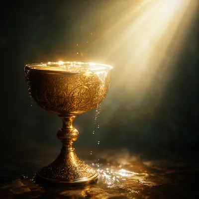 Overflowing Golden Cup in Divine Light