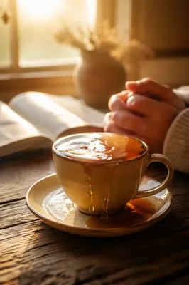 Overflowing Cup in Golden Morning Light