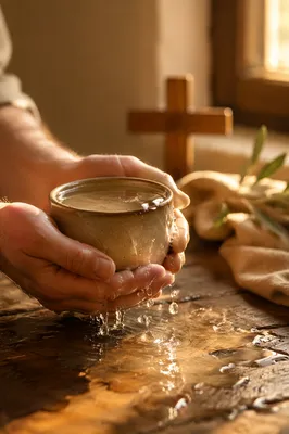 Overflowing Cup in Golden Morning Light