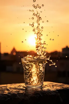 Overflowing Cup in Golden Sunset Light