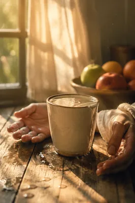 Overflowing Cup in Golden Morning Light