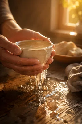 Overflowing Cup of Blessing in Golden Light