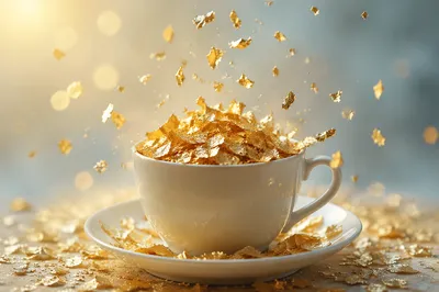Overflowing Blessing Cup in Golden Light
